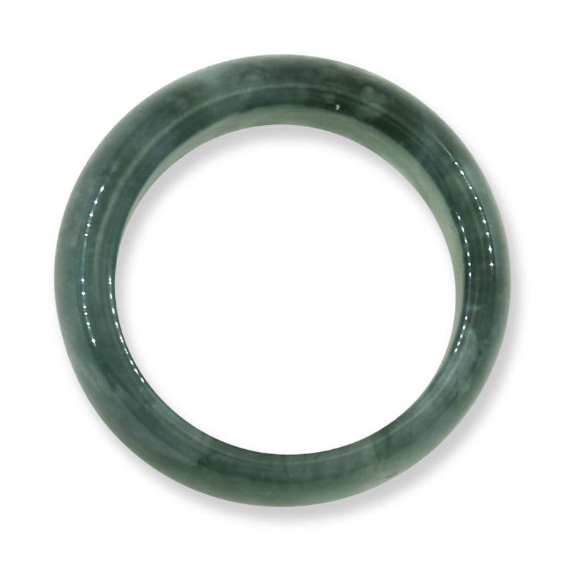 Blue Green Jadeite Jade Band Ring Finger Size 10.25 | UPC #395015