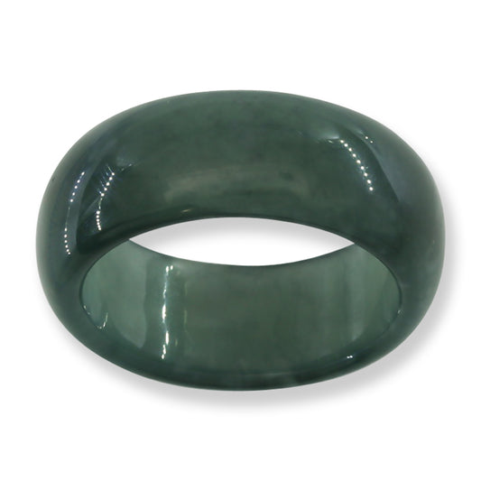 Green Jadeite Jade Band Ring Finger Size 10.25 | UPC #394995