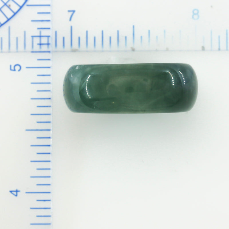 Green Jadeite Jade Band Ring Finger Size 10.25 | UPC #394995