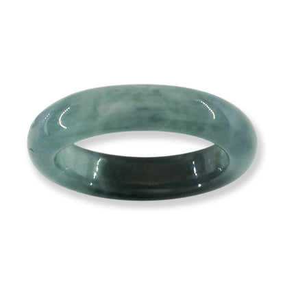Blue Green Jadeite Jade Band Ring Finger Size 9 | UPC #394971