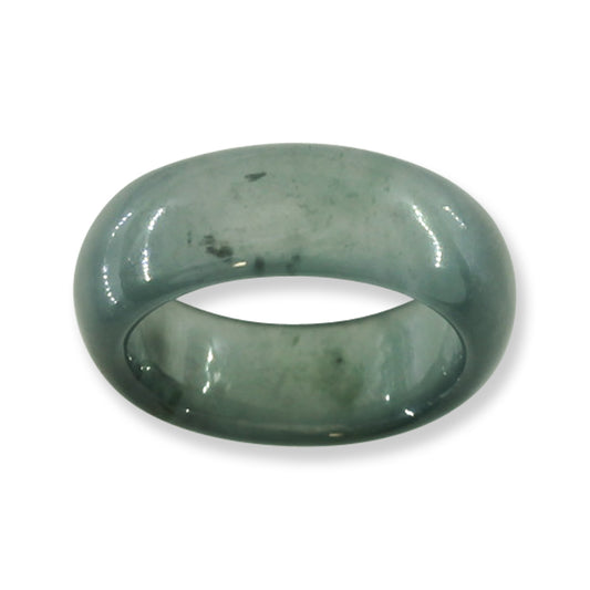 Blue Green Jadeite Jade Band Ring Finger Size 6 | UPC #395268