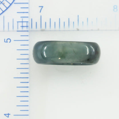 Blue Green Jadeite Jade Band Ring Finger Size 6 | UPC #395268