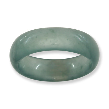Guatemalan Blue Green Jadeite Jade Band Ring Finger Size 9 | UPC #394940
