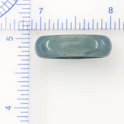 Blue Green Jadeite Jade Band Ring Finger Size 11 | UPC #398481