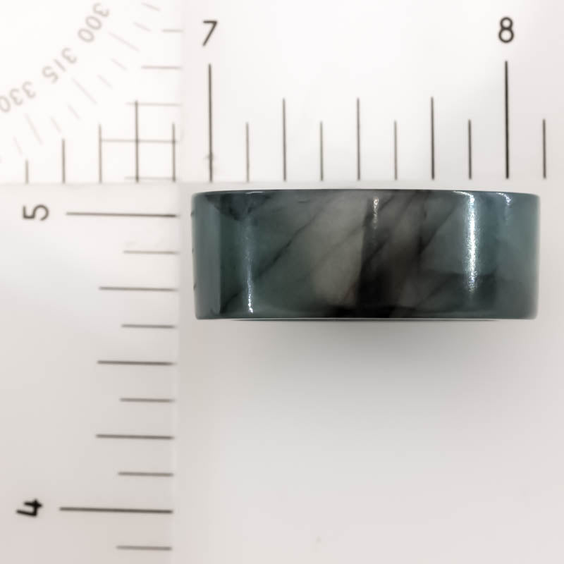 Guatemalan Blue Green Jadeite Jade Band Ring Finger Size 11.75 | UPC #407039