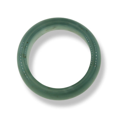 Blue Green Jadeite Jade Band Ring Finger Size 8 | UPC #394919