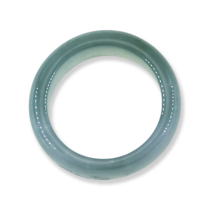 Blue Green Jadeite Jade Band Ring Finger Size 8 | UPC #398290