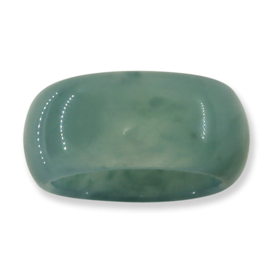 Blue Green Jadeite Jade Band Ring Various Sizes | UPC #394896