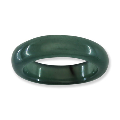 Blue Green Jadeite Jade Band Ring Finger Size 10.25 | UPC #403765