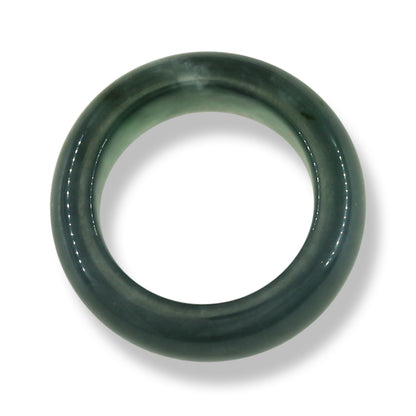 Green Jadeite Jade Band Ring for Men and Women | Finger Size 8 | UPC #394872
