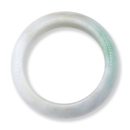 Green and Lavender Jadeite Jade Wide Band Ring Size 11.5 | UPC #387638