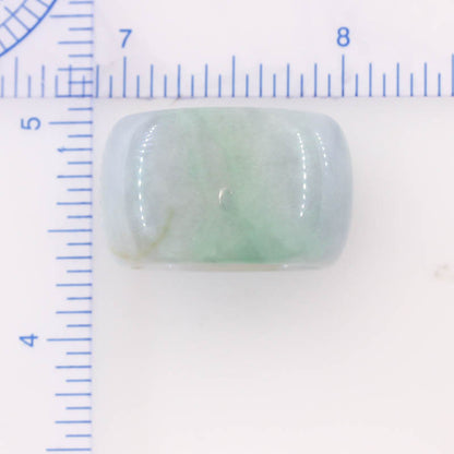 Green and Lavender Jadeite Jade Wide Band Ring Size 11.5 | UPC #387638