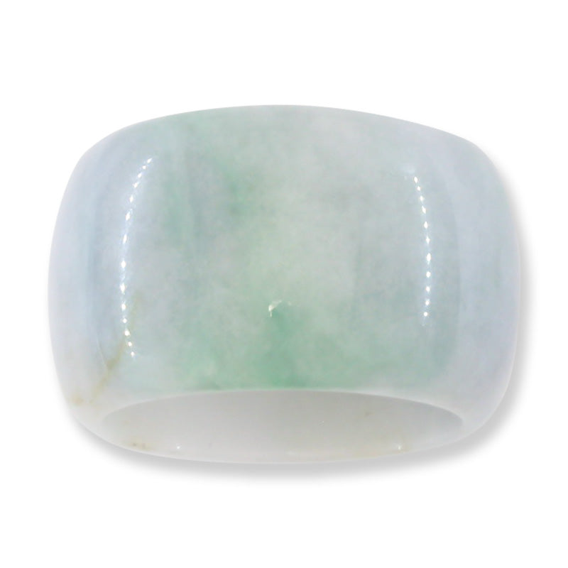 Green and Lavender Jadeite Jade Wide Band Ring Size 11.5 | UPC #387638