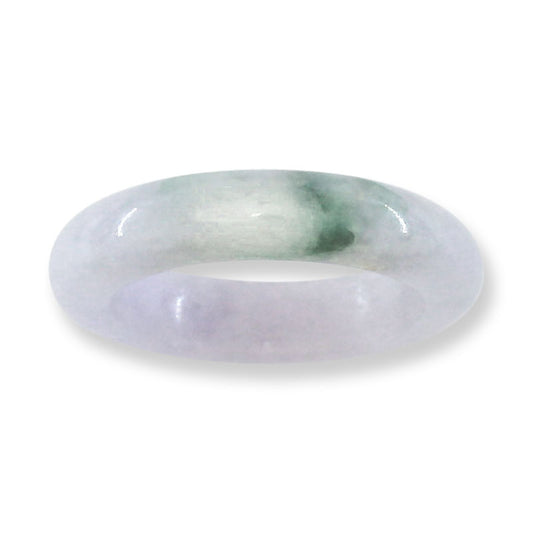 Lavender and Green Jadeite Jade Band Ring Various Finger Sizes| UPC #356322