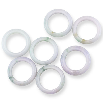 Lavender and Green Jadeite Jade Band Ring Various Finger Sizes| UPC #398726