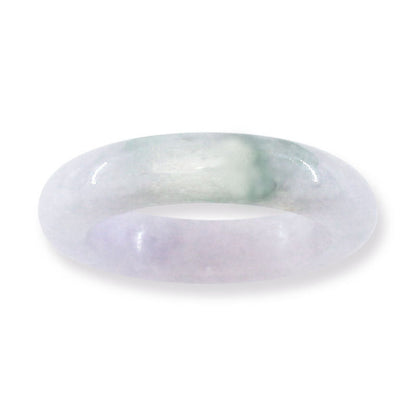 Lavender and Green Jadeite Jade Band Ring Various Finger Sizes| UPC #398726