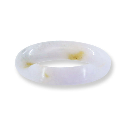 Lavender and Yellow Jadeite Jade Band Ring Various Finger Sizes| UPC #356321