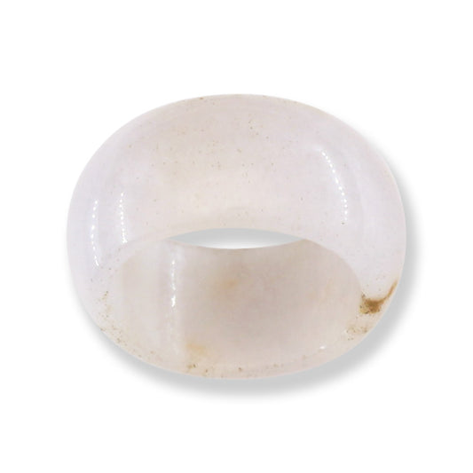 Lavender Jadeite Jade Wide Band Ring Size 10.25 | UPC #383173