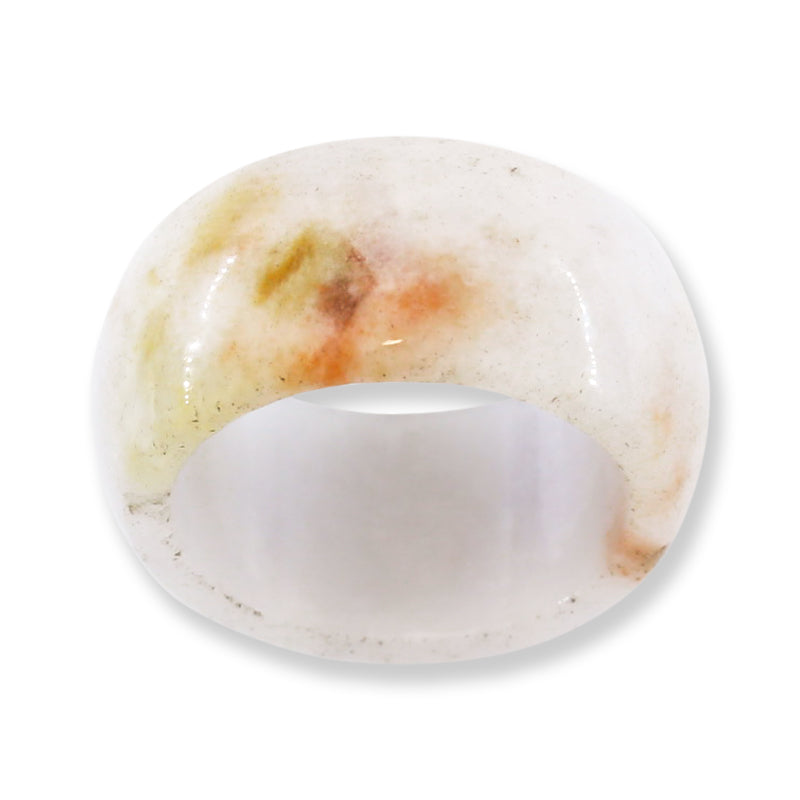 Lavender Jadeite Jade Wide Band Ring Size 10.25 | UPC #383173