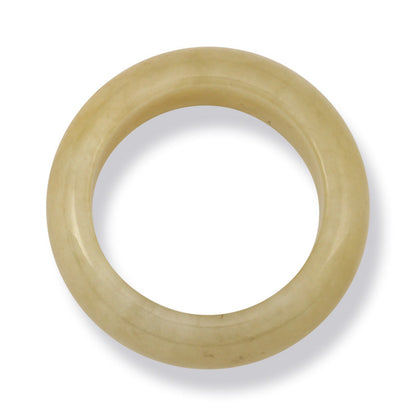 YELLOW JADEITE JADE BAND RING FINGER SIZE 12.5 UPC #379701
