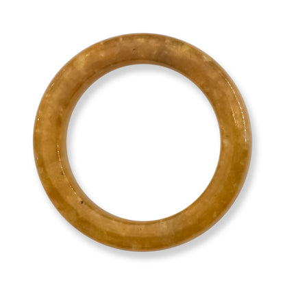 Yellow Jadeite Jade Band Ring Finger Size 7.75 | UPC #324800