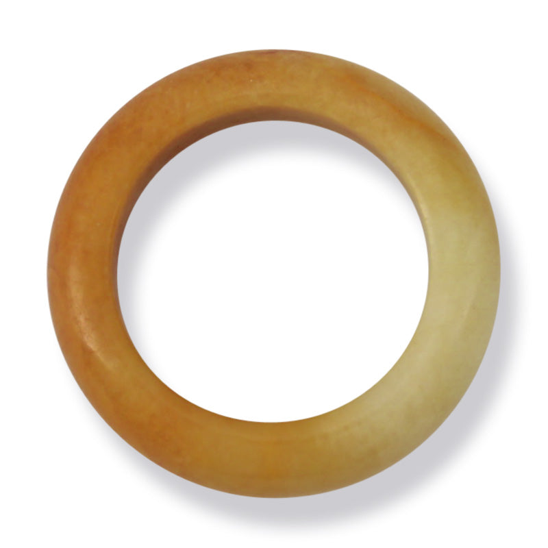 YELLOW JADEITE JADE BAND RING FINGER SIZE 10.5 UPC #376342