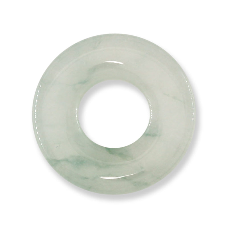 Ice Jadeite Jade Loose Pi Disc Pendant Carving | Jade Donut | UPC #400542