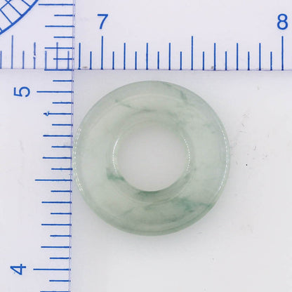 Ice Jadeite Jade Loose Pi Disc Pendant Carving | Jade Donut | UPC #400542