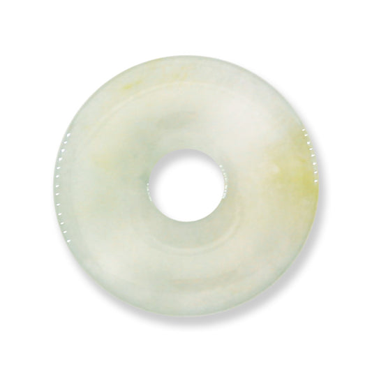 Ice Jadeite Jade Loose Pi Disc Pendant Carving | Jade Donut | UPC #400528