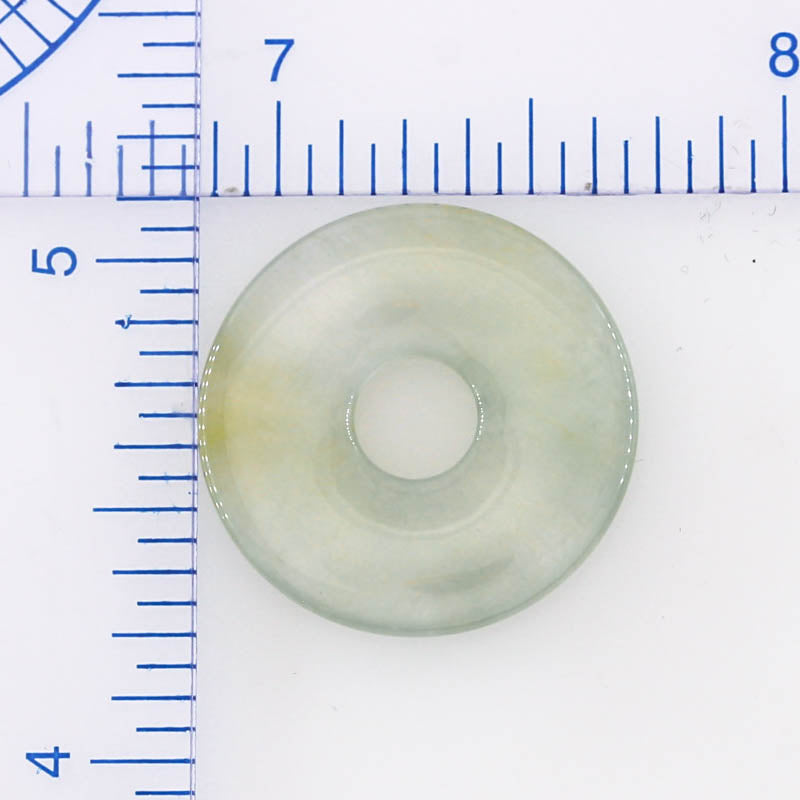 Ice Jadeite Jade Loose Pi Disc Pendant Carving | Jade Donut | UPC #400528