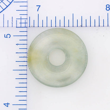 Ice Jadeite Jade Loose Pi Disc Pendant Carving | Jade Donut | UPC #400528