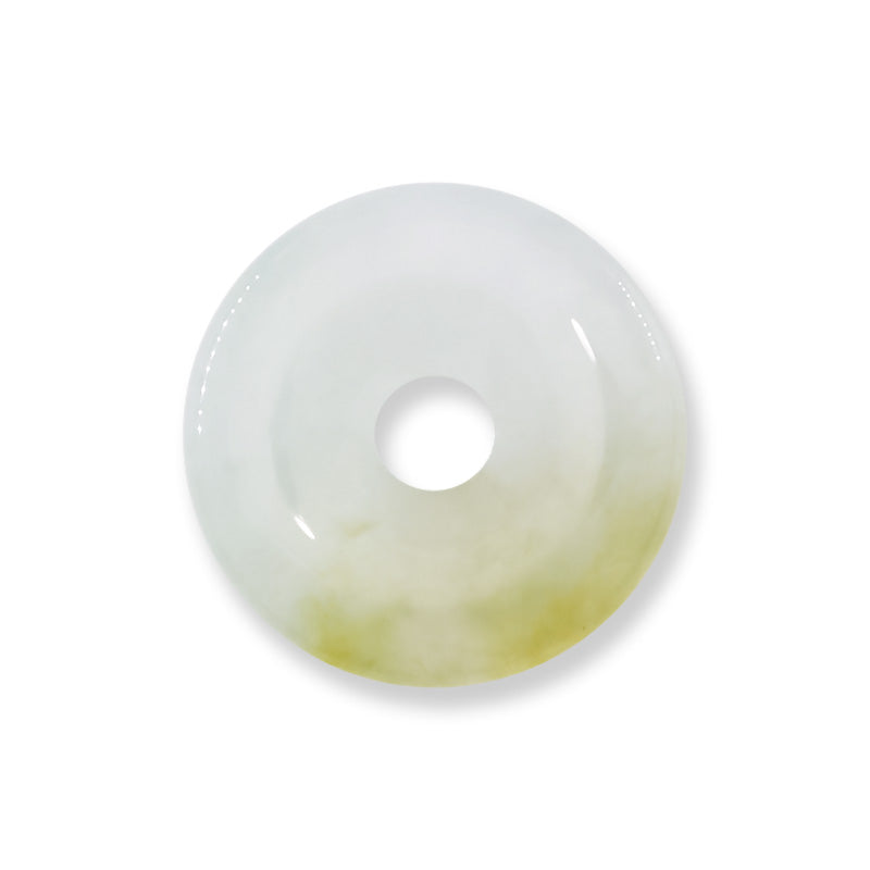 Ice Jadeite Jade Loose Pi Disc Pendant Carving | Jade Donut | UPC #407152