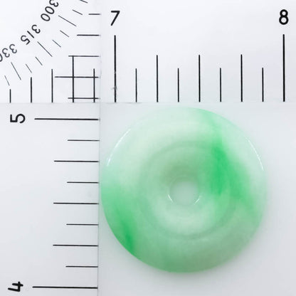 Green Jadeite Jade Loose Pi Disc Pendant | Green Jade Donut | UPC #407077