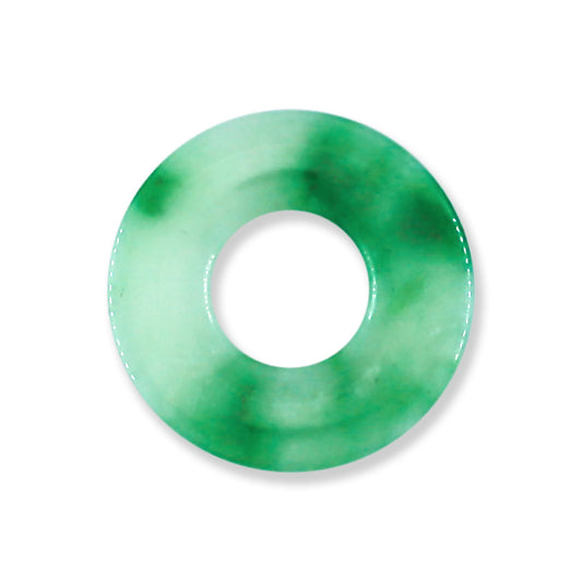 Green Jadeite Jade Loose Pi Disc Pendant Carving | Jade Donut | UPC #279261