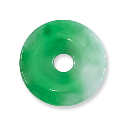 Green Jadeite Jade Loose Pi Disc Pendant | Green Jade Donut | UPC #382619