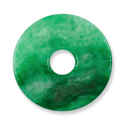 Green Jadeite Jade Loose Pi Disc Pendant Carving | Jade Donut | UPC #114555