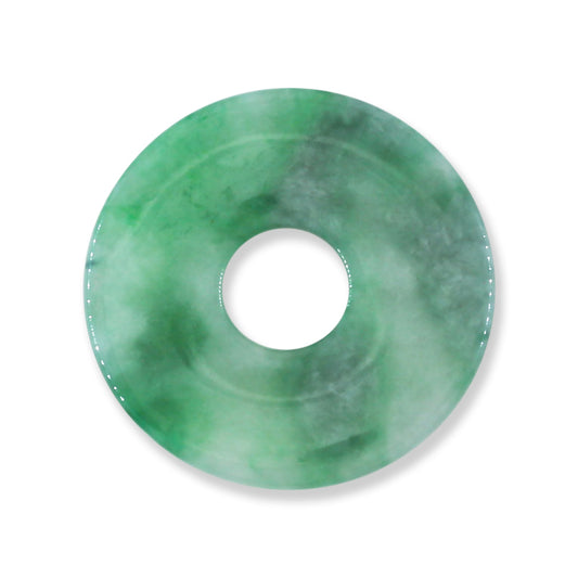 Green Jadeite Jade Loose Pi Disc Pendant | Green Jade Donut | UPC #198180