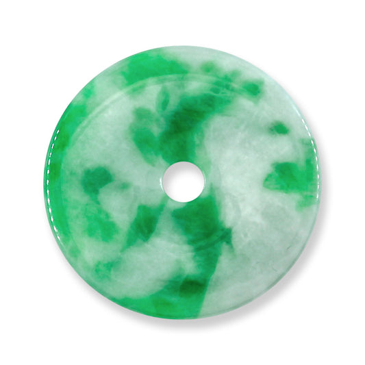 Green Jadeite Jade Loose Pi Disc Pendant Carving | Jade Donut | UPC #342880