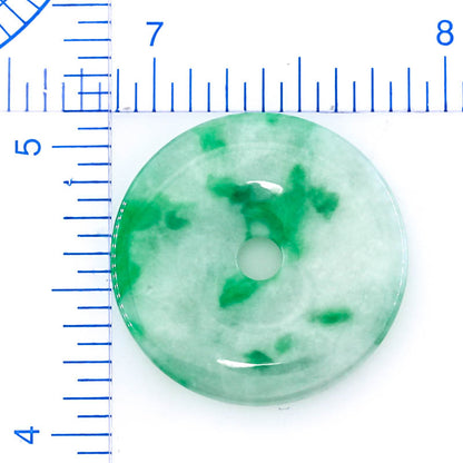 Green Jadeite Jade Loose Pi Disc Pendant Carving | Jade Donut | UPC #342880