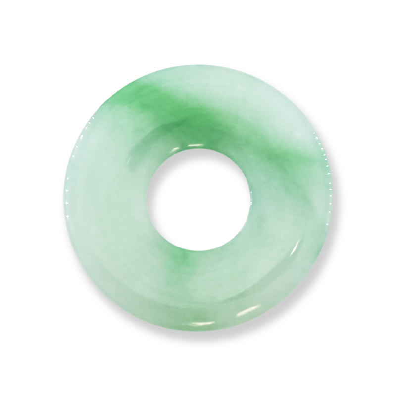 Green Jadeite Jade Loose Pi Disc Pendant | Green Jade Donut | UPC #407107