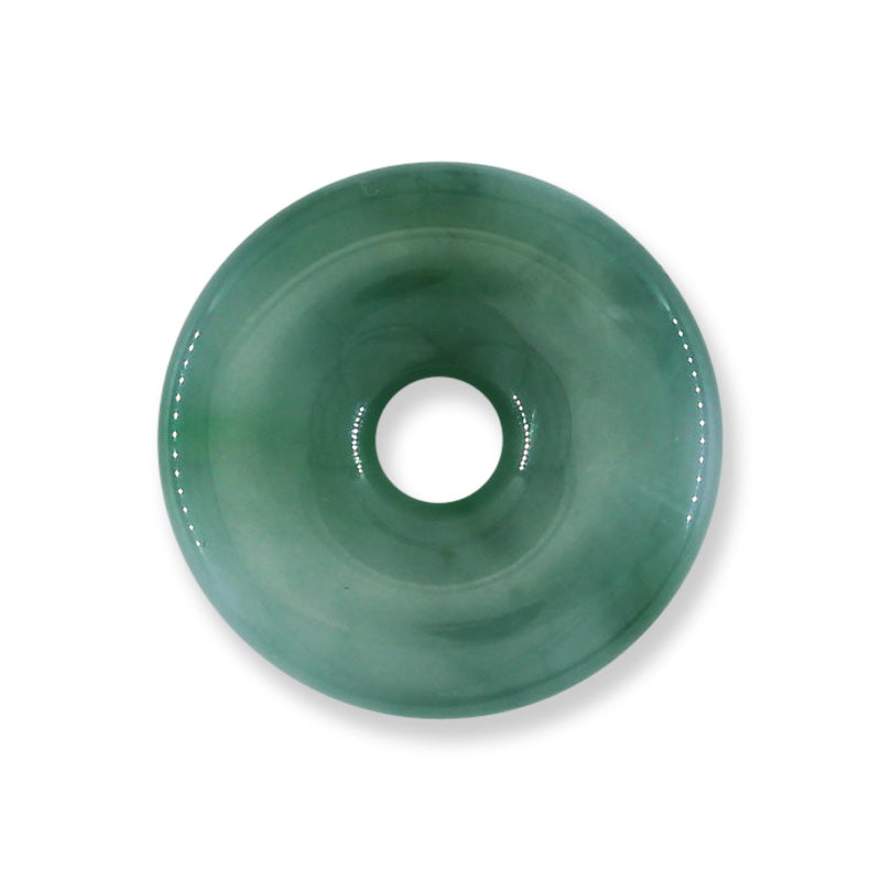 Green Jadeite Jade Loose Pi Disc Pendant Carving | Jade Donut | UPC #400511