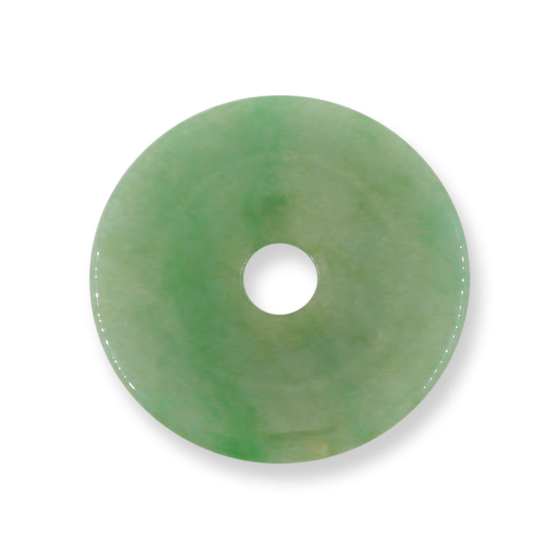 Green Jadeite Jade Loose Pi Disc Pendant | Green Jade Donut | UPC #355941