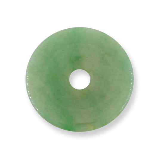 Green Jadeite Jade Loose Pi Disc Pendant | Green Jade Donut | UPC #355941