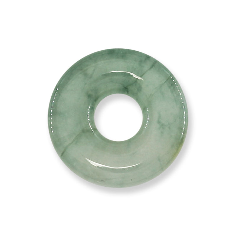 Green Jadeite Jade Loose Pi Disc Pendant | Green Jade Donut | UPC #190931