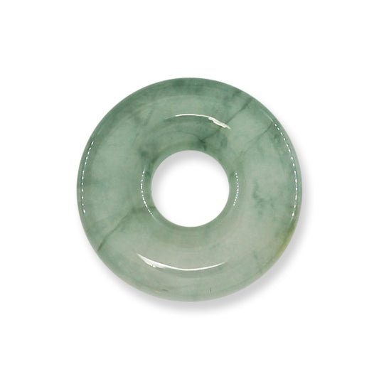 Green Jadeite Jade Loose Pi Disc Pendant | Green Jade Donut | UPC #190931