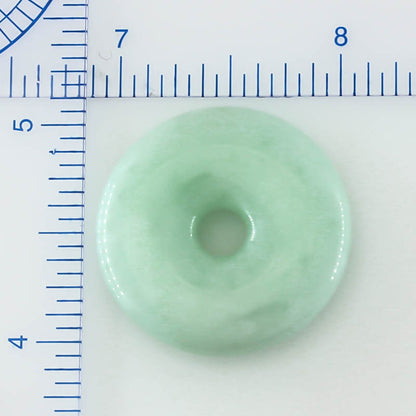 Green Jadeite Jade Loose Pi Disc Pendant | Green Jade Donut | UPC #328013