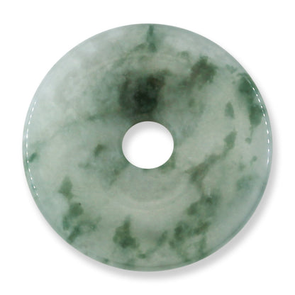 Green Jadeite Jade Loose Pi Disc Pendant Carving | Jade Donut | UPC #400245