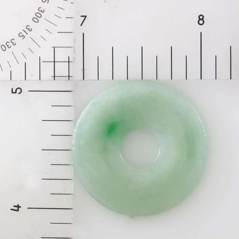 Green Jadeite Jade Loose Pi Disc Pendant Carving | Jade Donut | UPC #400245