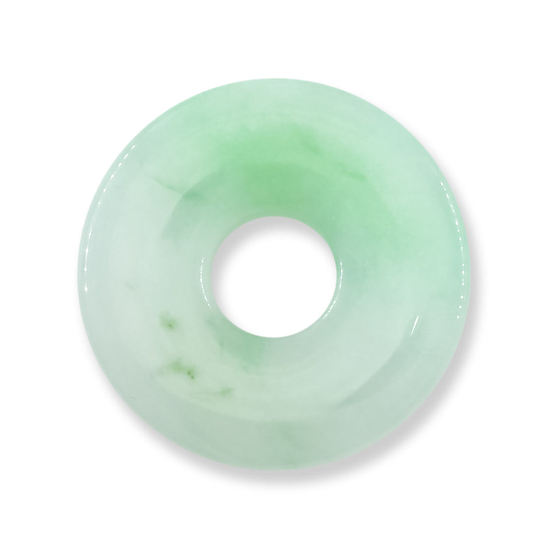 Green Jadeite Jade Loose Pi Disc Pendant | Green Jade Donut | UPC #407091