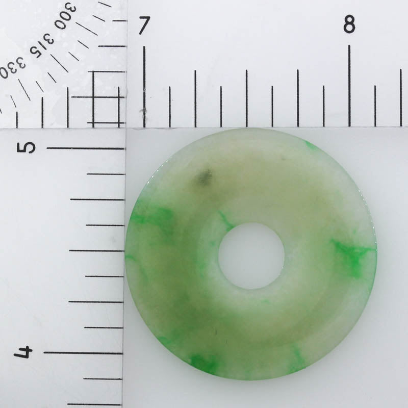 Green Jadeite Jade Loose Pi Disc Pendant | Green Jade Donut | UPC #265493